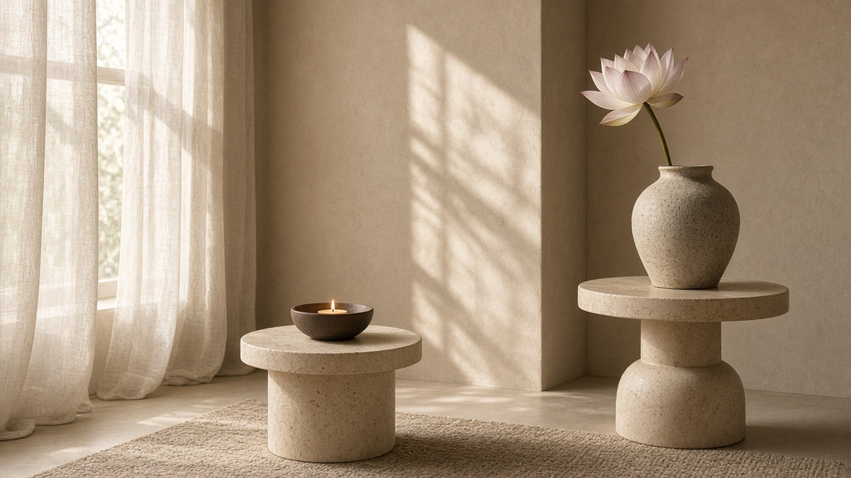 Mood imagery: a calm, sunlit sanctuary room (not a product photo)